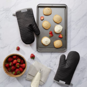 KitchenAid Set of 2 Asteroid Cotton Oven Mitts with Silicone Grip $15.56...