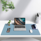 Today Only! Leather Desk Pad and Large Dual Monitor Stand Riser as low...