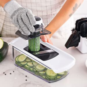 Multipurpose Kitchen Slicer with 4 Blades and Catch Basket $24.99 (Reg....