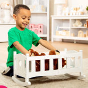 Melissa & Doug Mine to Love Wooden Play Cradle for Dolls $19.76 After Coupon...