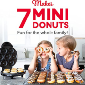 Dash Non-Stick Mini Donut Maker Machine $14.99 (Reg. $24.99) - for Kid-Friendly...