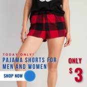 Today Only! Pajama Shorts for Men and Women $3 (Reg. $16.99) - Made from...