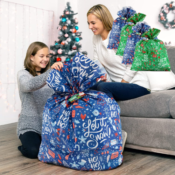 Amazon Cyber Monday! Set of 4 36”x44” Jumbo Christmas Gift Bags $7.48...