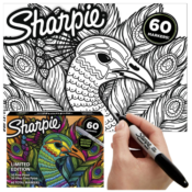 60-Count Sharpie Assorted Colors Permanent Markers Set $23 (Reg. $40) -...