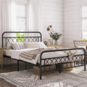 Add Understated Style To Your Bedroom With This Topeakmart Metal Platform...