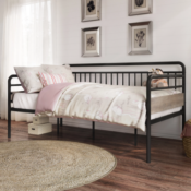 Twin Metal Daybed, Rustic Gray Finish $99 Shipped Free (Reg. $169) - Study...