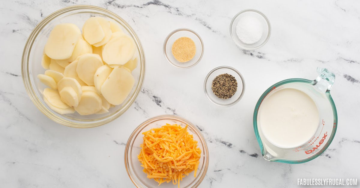 ingredients for scalloped potatoes