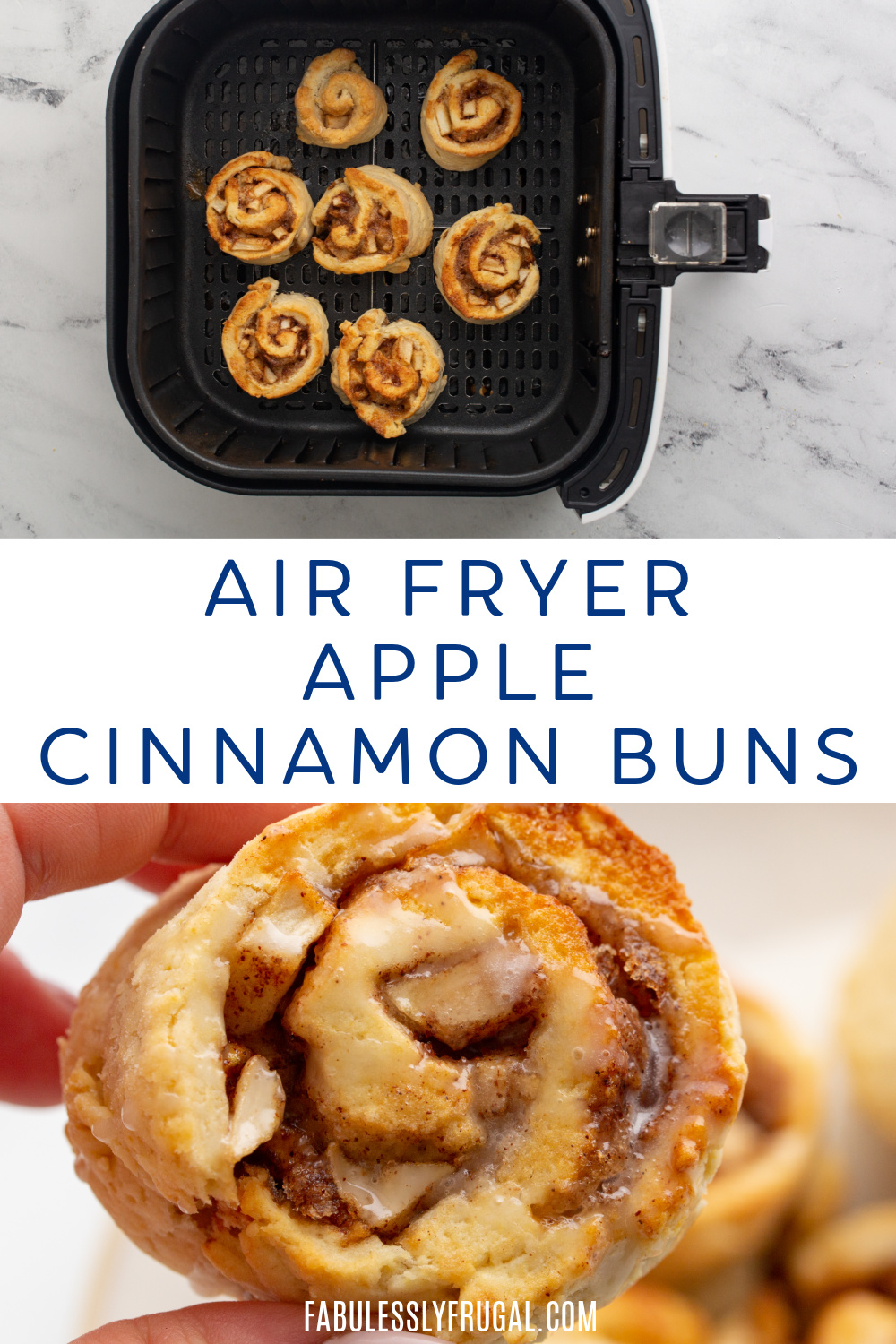 Air Fryer Apple Cinnamon Buns Recipe Fabulessly Frugal