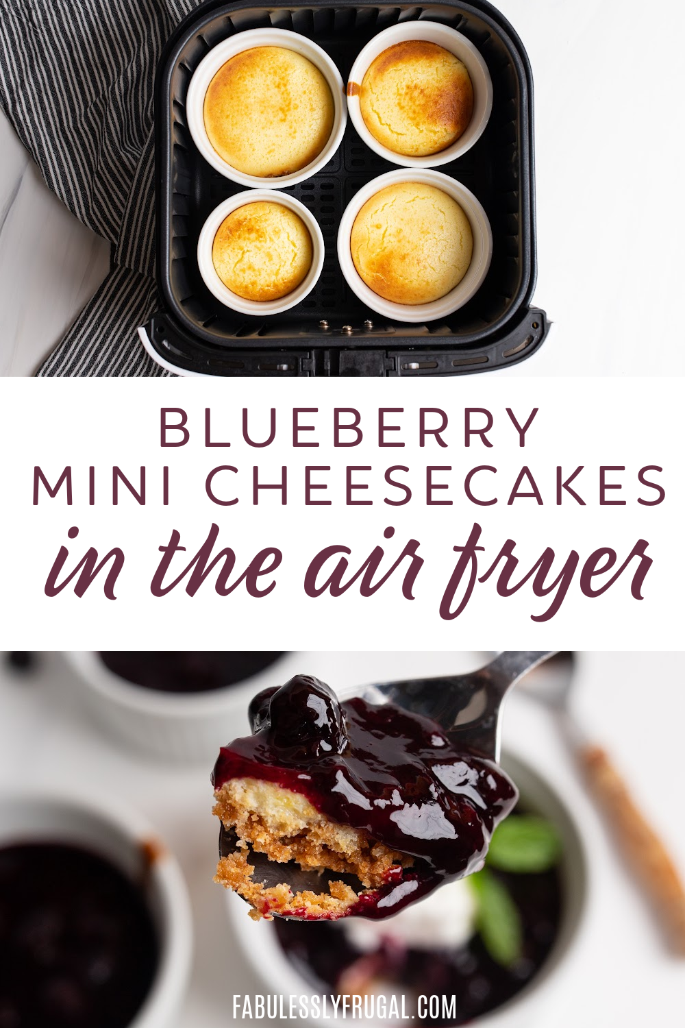 Mini Air Fryer Cheesecake using Aldi 6” springform pan (purchased