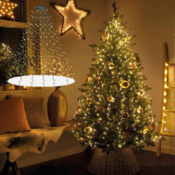 12-Line Dazzle Bright LED Waterfall Christmas Tree Lights, Warm White $12.99...