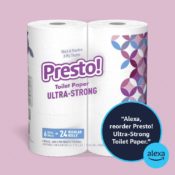 24-Count Presto! 308-Sheet Mega Roll Toilet Paper as low as $19.70 After...
