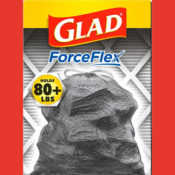 25-Count 30-Gallon Glad ForceFlex Drawstring Trash Bags as low as $8.31...