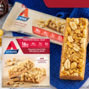 TWO 5-Count Atkins Peanut Butter Granola Protein Meal Bar as low as $7.25...