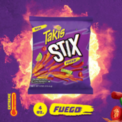 6-Pack Takis Stix Fuego Hot Chili Pepper and Lime Corn Sticks as low as...