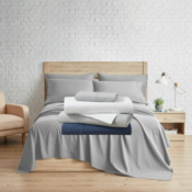 6-Piece Serta So Soft Gray Bed Sheet Set $15 + FAB Ratings!