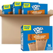 64-Count Pop-Tarts Breakfast Toaster Pastries (Frosted Brown Cinnamon Sugar)...