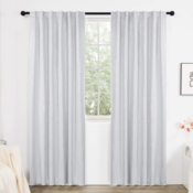 Today Only! 84 Inches Long White Curtain for Bedroom $23.99 (Reg. $29.99)...