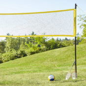 Amazon Basics Outdoor Volleyball and Badminton Combo Set with Net $70.37...