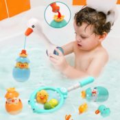CUTE STONE Bathtub Toy with Magnetic Fishing Games $9.99  After Code (Reg....