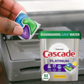 Cascade Platinum 62-Count ActionPacs Dishwasher Detergent Pods, Lemon as...
