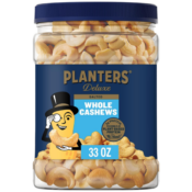 Planters Fancy Whole Cashews with Sea Salt, 33-Oz Jar as low as $9.59 Shipped...