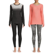 ClimateRight by Cuddl Duds 2-Piece Women's Jersey Thermal Top and Leggings...