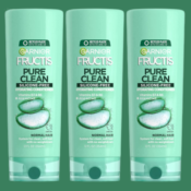 FOUR Sets of 3-Count Garnier Hair Care Fructis Pure Clean Conditioner,...