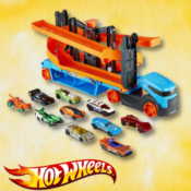 Hot Wheels Lift & Launch Hauler with 10 Die-Cast Cars $19.97 (Reg. $34.97)...