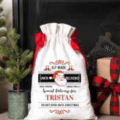 Personalized 2022 Drawstring Santa Gift Bags $9.99 Shipped Free (Reg. $29.99)...