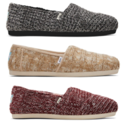 Toms Women's Alpargata Ribbed Sweater Shoes $14.97 (Reg. $59.95) - 6 Colors...