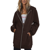 Women's Zip Up Hoodies Long Fleece Jacket from $19.79 After Code + Coupon...