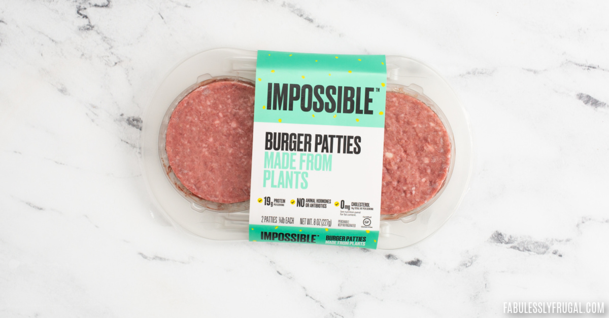 impossible burger patties in container