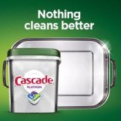 THREE 62-Count Cascade Platinum ActionPacs Dishwasher Detergent Pods, Lemon...