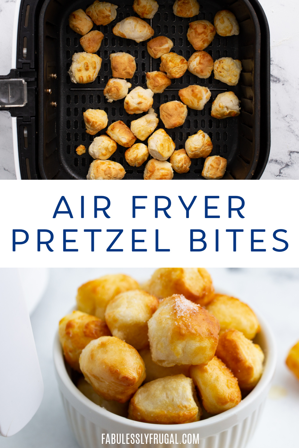 Air Fryer Pretzel Bites (2 Ingredient Dough) Recipe Fabulessly Frugal