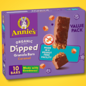 10-Count Annie's Organic Dipped Granola Bars, Caramel, Peanut Free as low...