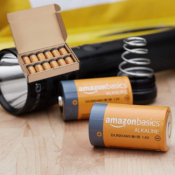 12-Pack Amazon Basics D Cell 1.5 Volt Alkaline All-Purpose Batteries as...