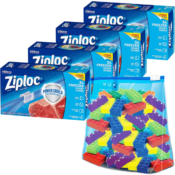 136-Count Ziploc Quart Food Storage Freezer Slider Bags as low as $20.56...