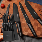 15-Piece Chef Knife Set with Wood Block $67.98 Shipped Free (Reg. $200)...