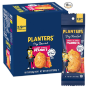 18-Pack Planters Sweet and Spicy Dry Roasted Peanuts, 1.75-Oz as low $5.49...