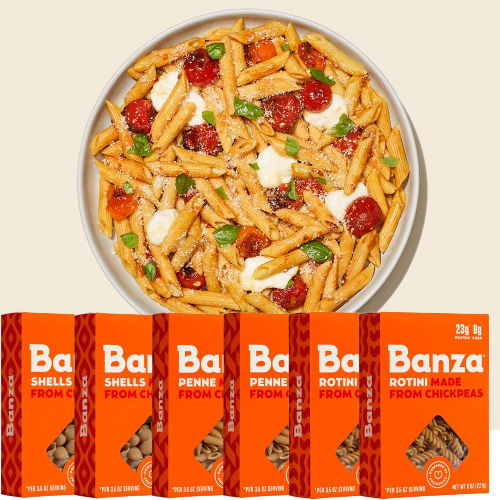 6-Pack Banza Chickpea Pasta, Variety Pack as low as $14.59 Shipped Free (Reg. $25) - $2.43/ 8-Oz Box, 4.3K+ FAB Ratings! High protein, lower carb, gluten free alternative