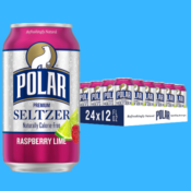 24-Pack Polar Seltzer Water Raspberry Lime $9.18 (Reg. $20) - 38¢/ 12...