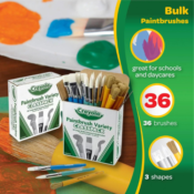 36-Count Crayola Paint Brush Variety Pack $25 (Reg. $38.70) - Assorted...