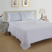 Today Only! 4-Piece 100% Organic Cotton Queen Sheets for Queen Size Bed...