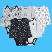 5-Pack Amazon Essentials Baby Boys' Long Sleeved Bodysuits from $11.93...