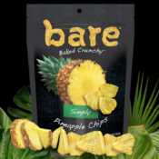 6-Count Bare Baked Crunchy Simply Pineapple Chips, Fruit Snack Pack as...