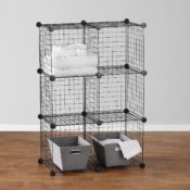 6-Pack Amazon Basics Stackable Wire Grid Storage Shelves ( 14