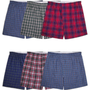 6-Pack Fruit of the Loom Men's Tartan Boxers as low as $17.09 Shipped Free...