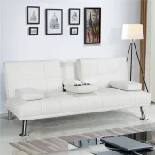 Add an anchor piece for your living room with this Modern Faux Leather...