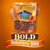Blue Diamond Almonds Habanero BBQ Flavored Snack Nuts, 25 Oz Resealable...