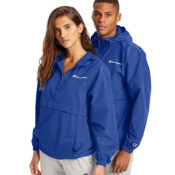 Champion Men's Packable Recycled Windbreaker Jacket (Surf the Web) $15.75...